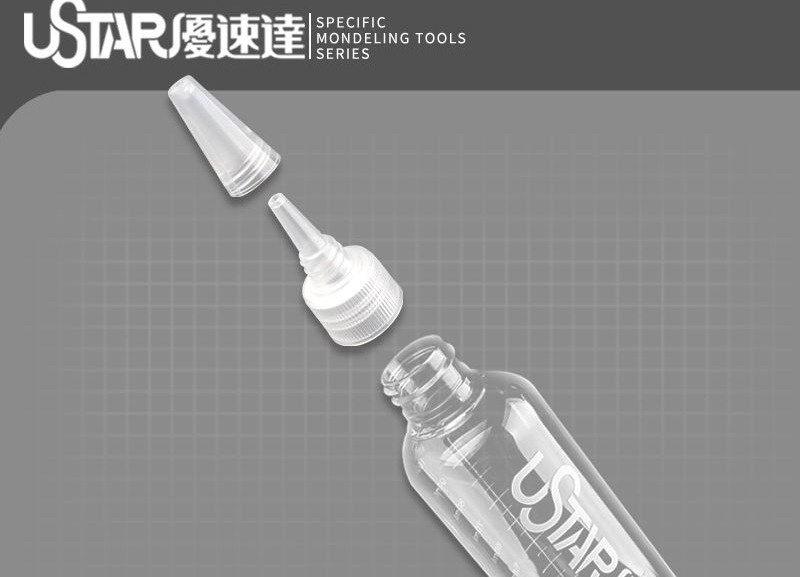 Zdjęcie dodatkowe produktu Butelka do mieszania farb 60 ml (6 szt.) U-Star 91004