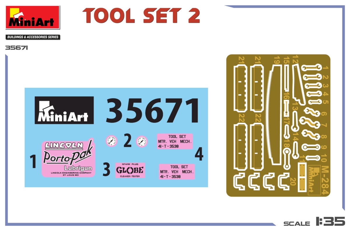Zdjęcie dodatkowe produktu Tool Set 2 1:35 MiniArt 35671