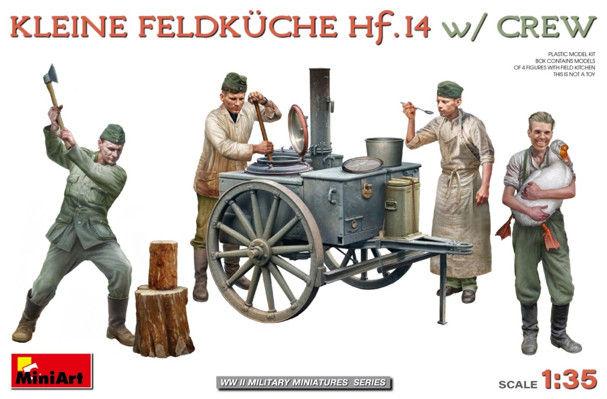 Zdjęcie główne produktu Kuchnia polowa Hf. 14 z obsługą 1:35 MiniArt 53011