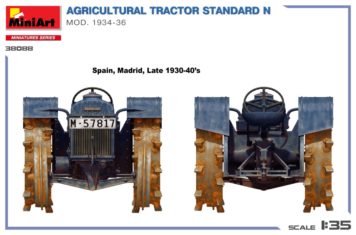 Zdjęcie dodatkowe produktu Ciągnik rolniczy Standard N Mod. 1934-1936 1:35 MiniArt 38088