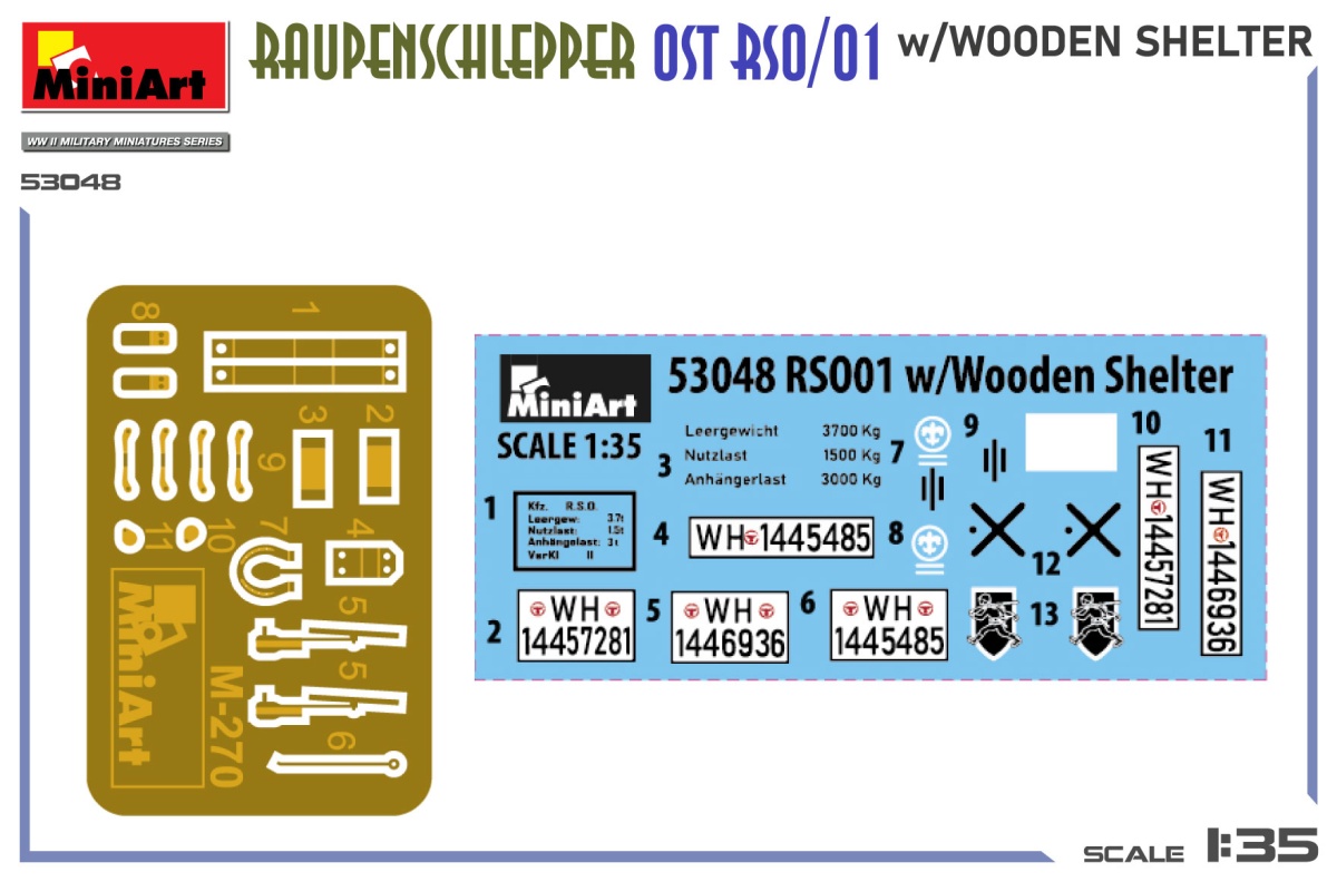 Zdjęcie dodatkowe produktu Raupenschlepper OST RSO/01 with Wooden Shelter 1:35 MiniArt 53048