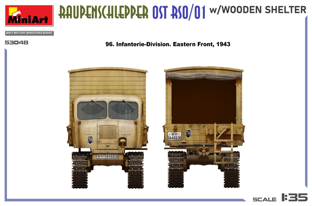 Zdjęcie dodatkowe produktu Raupenschlepper OST RSO/01 with Wooden Shelter 1:35 MiniArt 53048