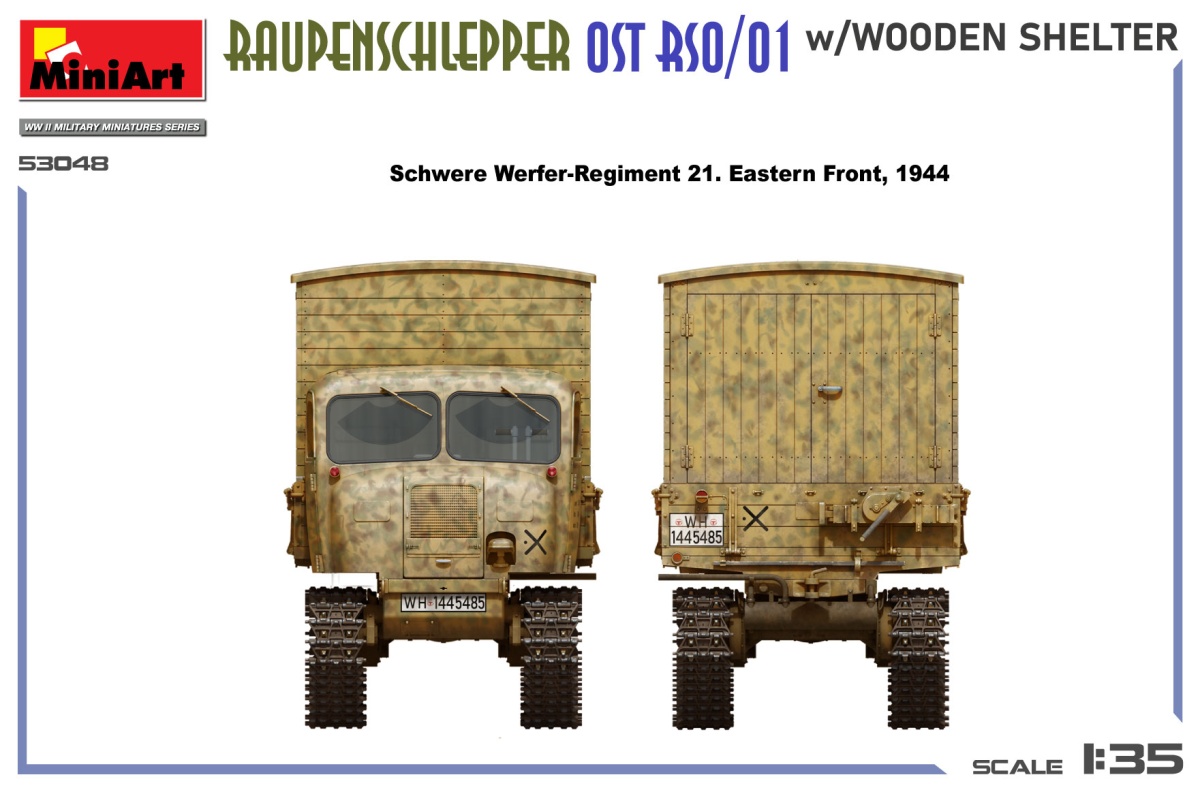 Zdjęcie dodatkowe produktu Raupenschlepper OST RSO/01 with Wooden Shelter 1:35 MiniArt 53048
