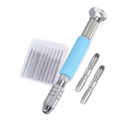 Hand drill with a set of 10 drill bits (0.4 - 1.3mm) U-Star 91305