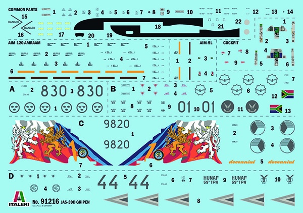 Zdjęcie dodatkowe produktu JAS-39D Gripen 1:72 Italeri 91216