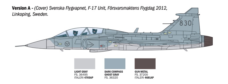 Zdjęcie dodatkowe produktu JAS-39D Gripen 1:72 Italeri 91216