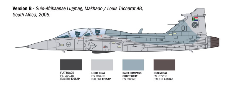 Zdjęcie dodatkowe produktu JAS-39D Gripen 1:72 Italeri 91216