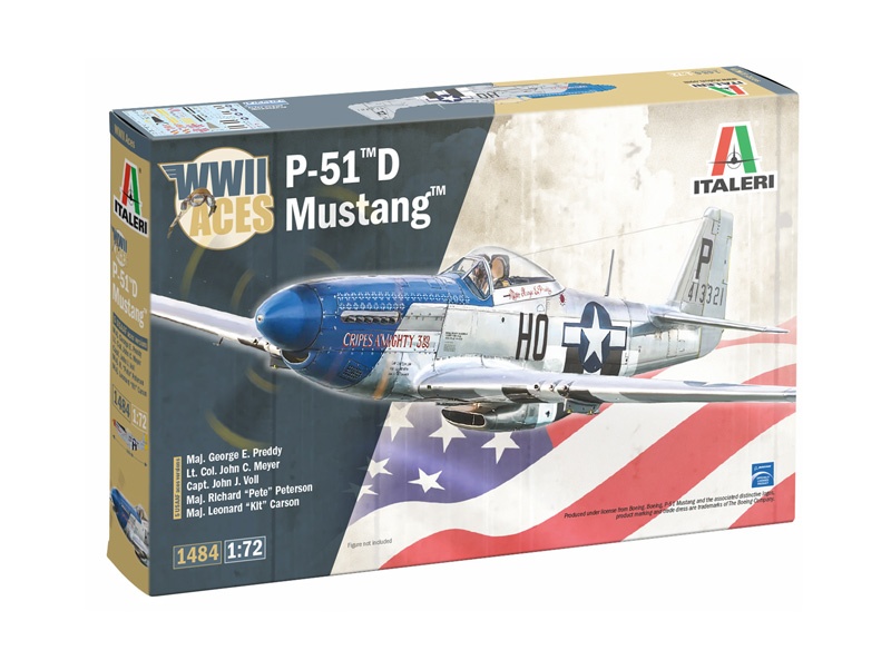 Zdjęcie główne produktu P-51D Mustang WWII Aces 1:72 Italeri 1484