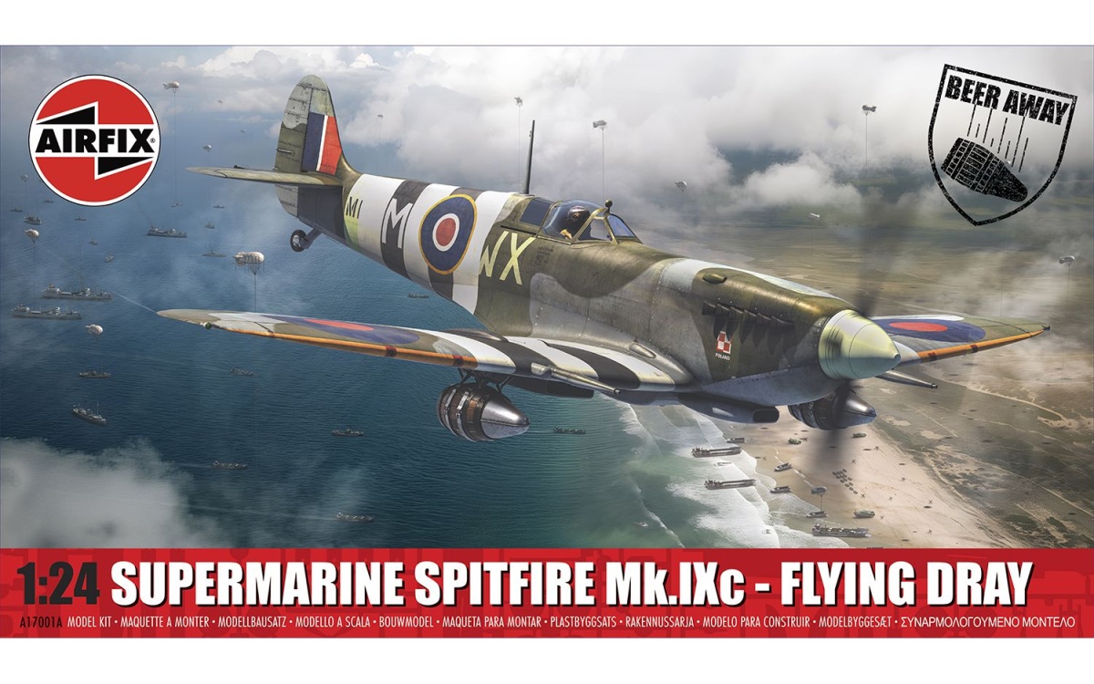 Zdjęcie główne produktu Supermarine Spitfire Mk.IXc - Flying Dray 1:24 Airfix 17001A