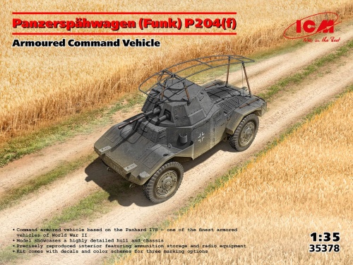 Armored command vehicle Panzerspahwagen (Funk) P204(f) 1:35 ICM 35378