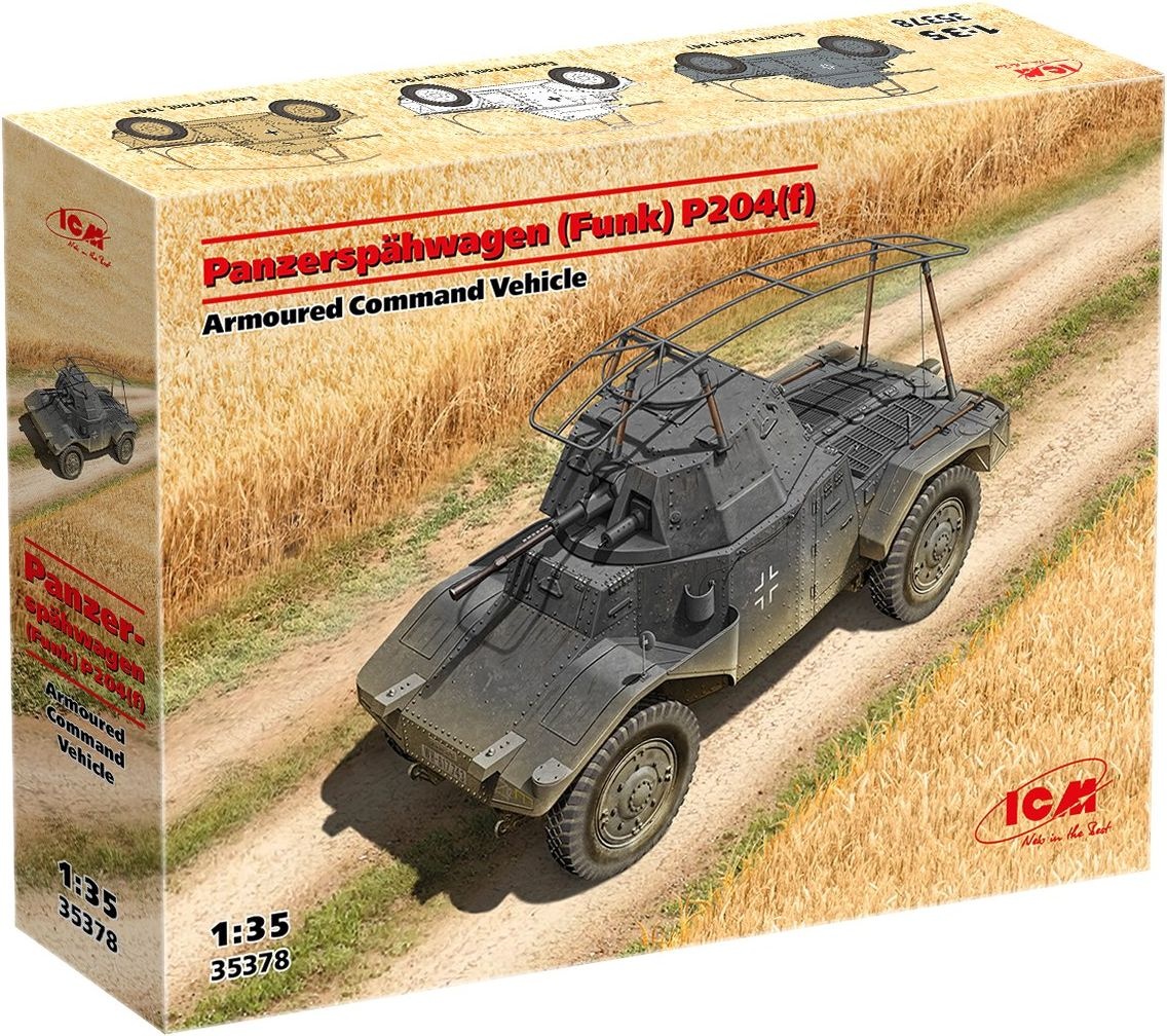 Zdjęcie dodatkowe produktu Opancerzony wóz dowodzenia Panzerspahwagen (Funk) P204(f) 1:35 ICM 35378