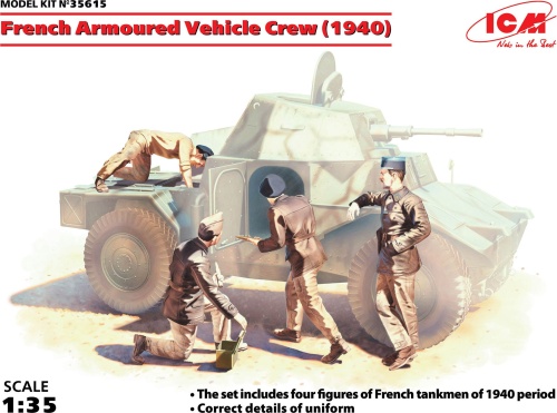 French Armored Vehicle Crew (1940) 1:35 ICM 35615