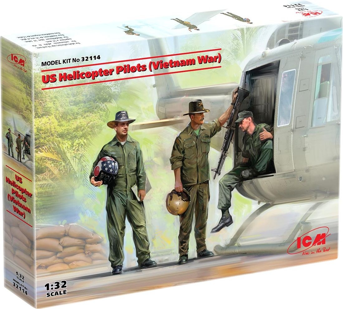 Zdjęcie dodatkowe produktu Piloci śmigłowców USA (wojna w Wietnamie) 1:32 ICM 32114