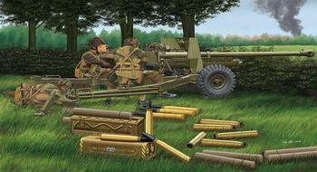 Zdjęcie główne produktu OQF 6 Pdr Anti-Tank Mk.IV on Carriage Mk.III (Airborne) w/Crew 1:35 Bronco CB35168