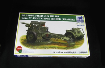 Zdjęcie dodatkowe produktu Brytyjskie działo polowe QF 25pdr Mk.II/I z wózkiem na amunicję nr 27 1:35 Bronco CB35046