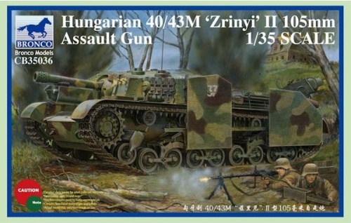 Hungarian 105 mm 40/43 M Zrinyi II 1:35 Bronco CB35036 assault gun