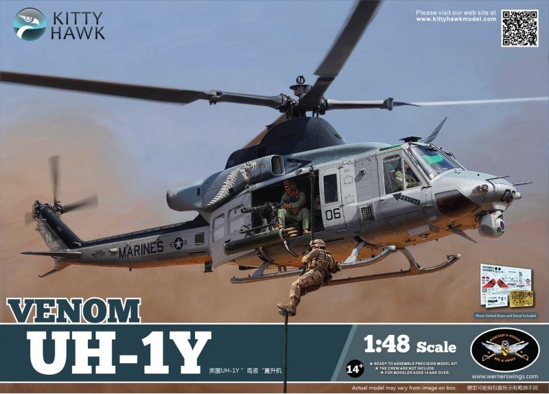 Zdjęcie główne produktu Bell UH-1Y Venom 1:48 Kittyhawk 80124