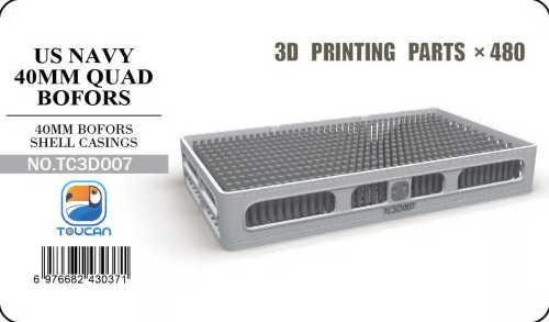 U.S. Navy 40mm Quad Bofors anti-aircraft gun shells (480 pcs.) 1:35 Zimi Model TC3D007
