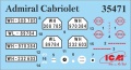 Zdjęcie dodatkowe produktu Admiral Cabriolet niemiecki samochód sztabowy z II wojny światowej z figurkami 1:35 ICM 35471