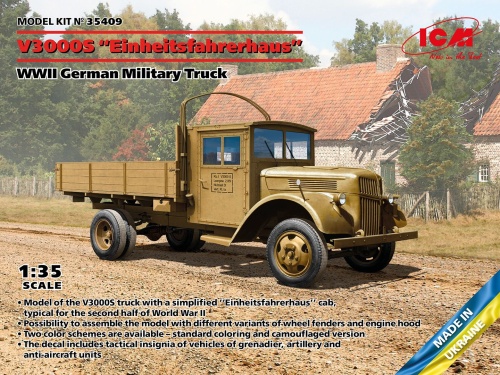 German military truck V3000S Einheitsfahrerhaus from World War II 1:35 ICM 35409