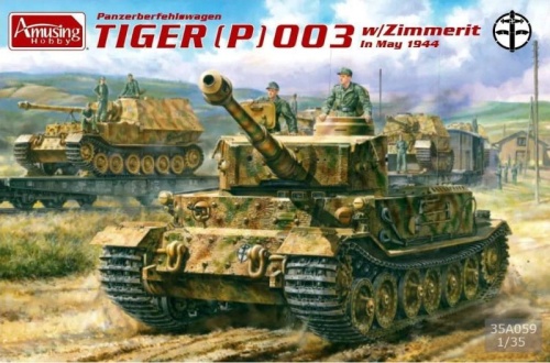 Panzerbefehlswagen Tiger (P) 003 Z Zimmeritem W Maju 1944 1:35 Amusing Hobby 35A059