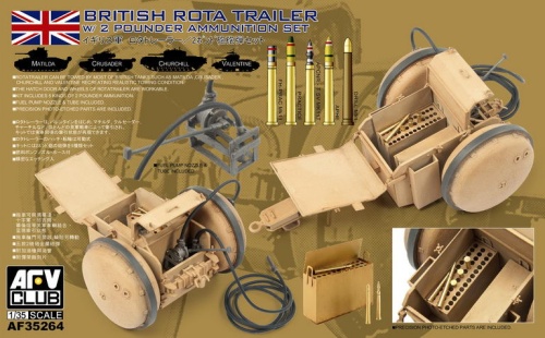 British Rota Trailer with 2-Pound Ammunition Set 1:35 AFV Club 35264