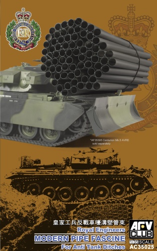 Contemporary tube fascine for Royal Engineers for anti-tank trenches 1:35 AFV Club AC35025
