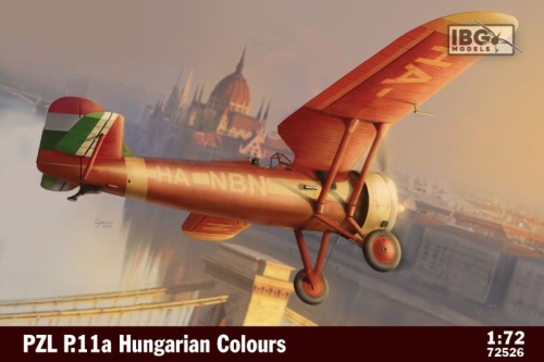 PZL P.11a in Hungarian colors 1:72 IBG 72526