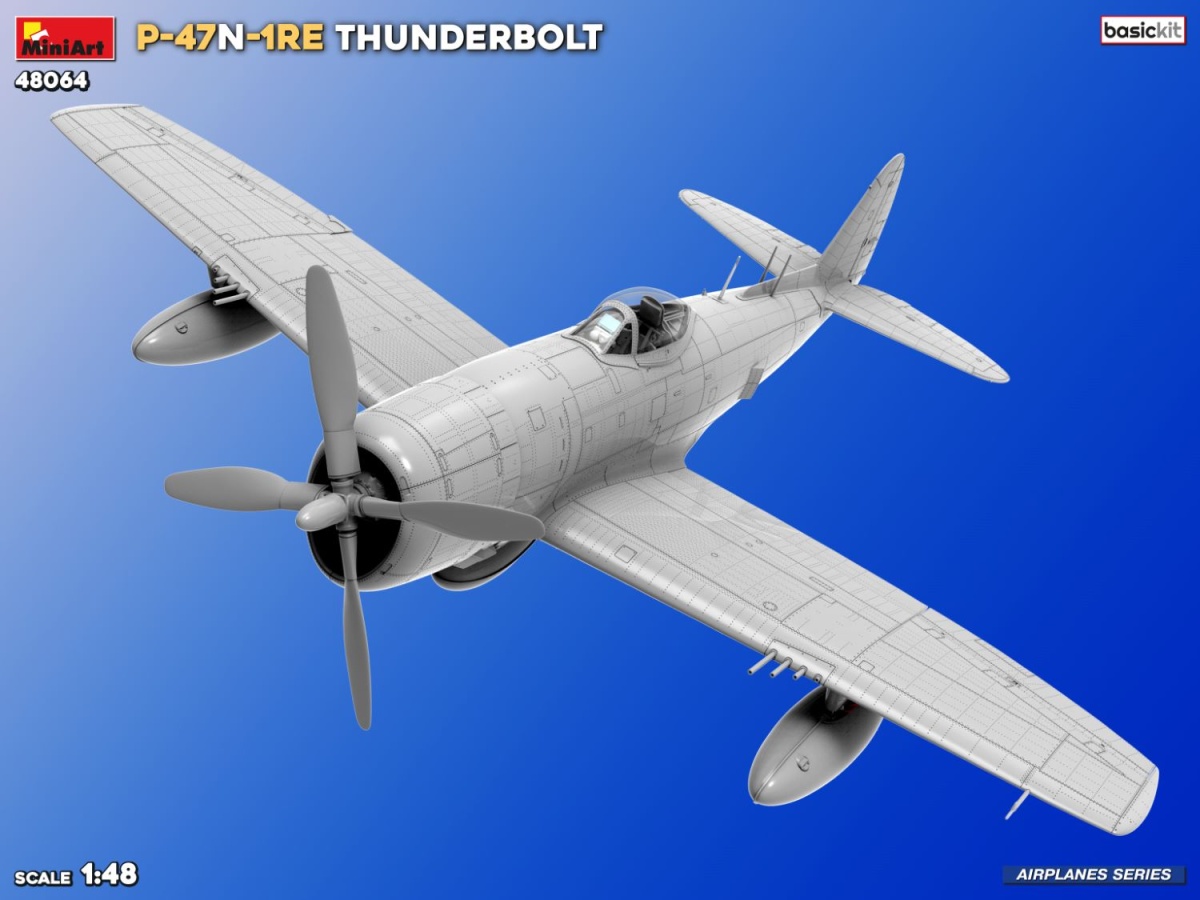 Zdjęcie dodatkowe produktu P-47N-1RE Thunderbolt Basic Kit 1:48 MiniArt 48064