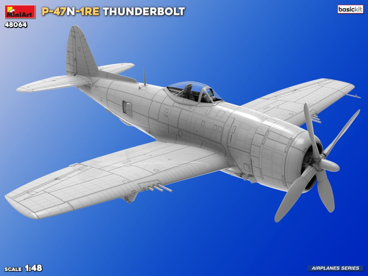 Zdjęcie dodatkowe produktu P-47N-1RE Thunderbolt Basic Kit 1:48 MiniArt 48064