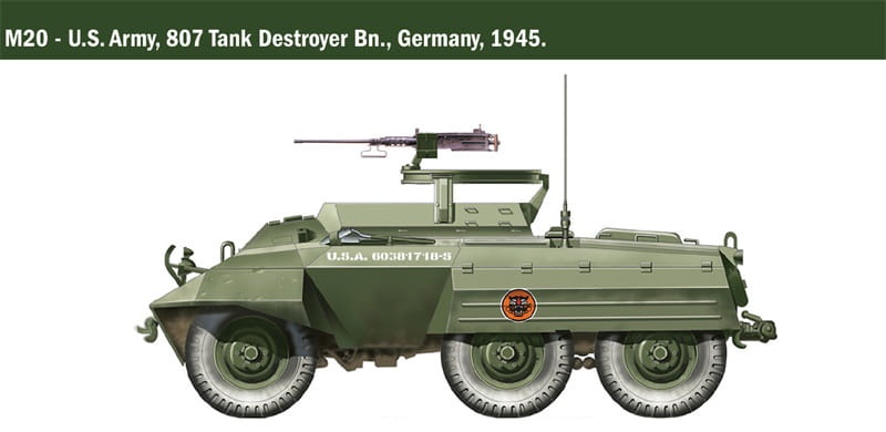 Zdjęcie dodatkowe produktu Pojazd pancerny M8/M20 1:56 Italeri 15759