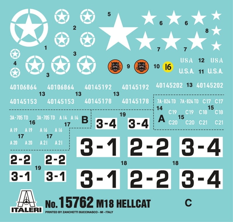 Zdjęcie dodatkowe produktu M18 Hellcat Niszczyciel czołgów 1:56 Italeri 15762