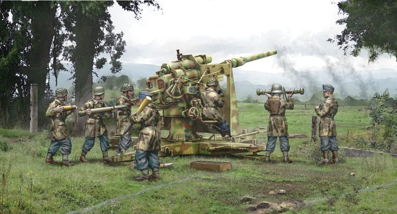 Zdjęcie dodatkowe produktu Artyleria przeciwlotnicza 88mm z załogą 1:56 Italeri 15771