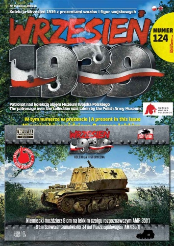 German 8 cm mortar on AMR 35(f) light reconnaissance tank 1:72 First To Fight PL124