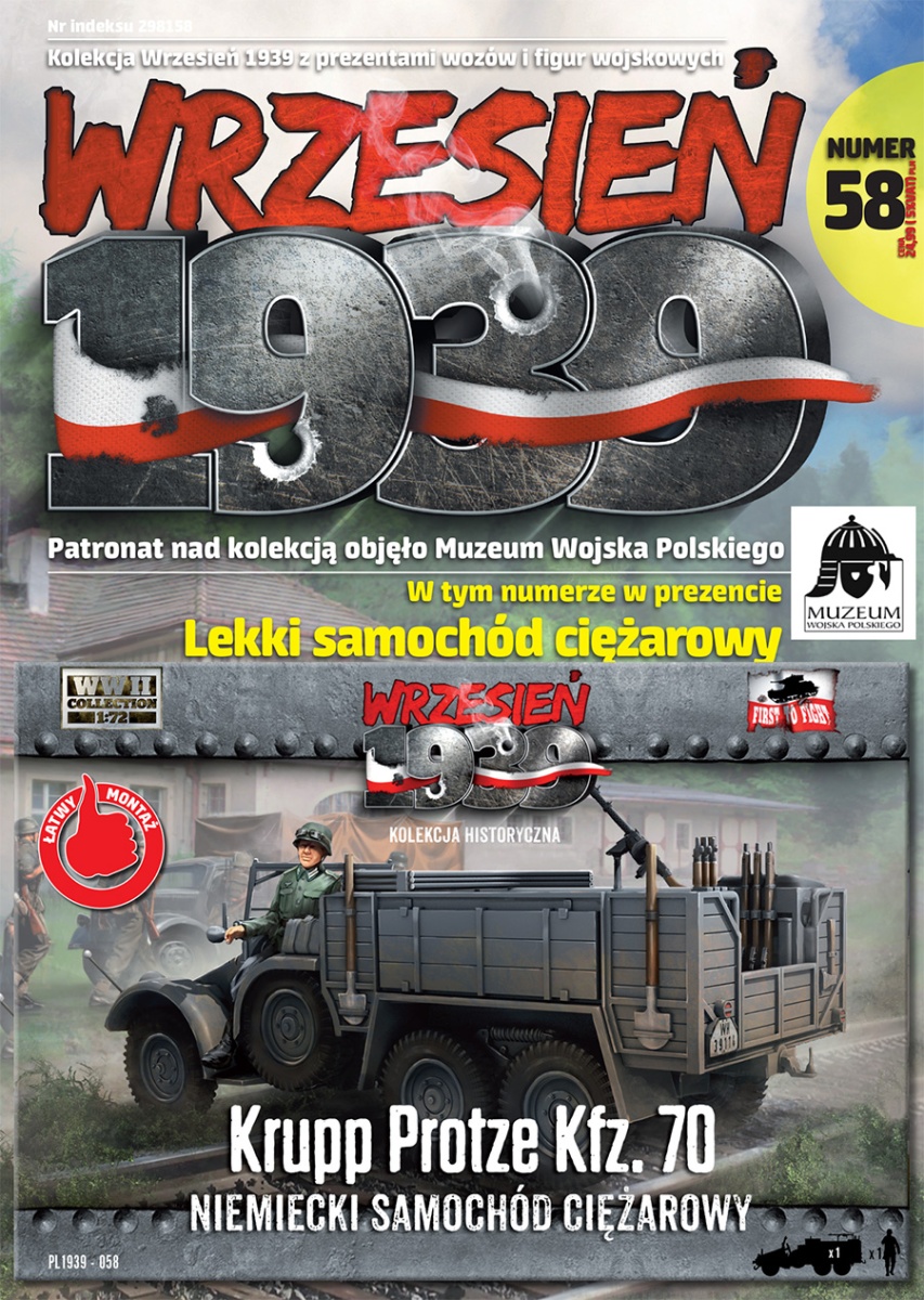 Zdjęcie główne produktu Niemiecki Samochód Ciężarowy Krupp Protze Kfz.70 1:72 First To Fight PL058