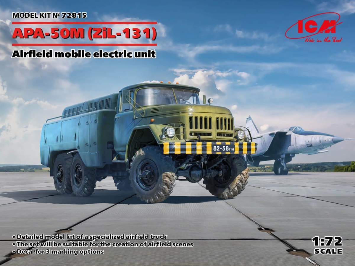 Zdjęcie główne produktu APA-50М (ZiL-131) Lotniskowa mobilna jednostka elektryczna 1:72 ICM 72815