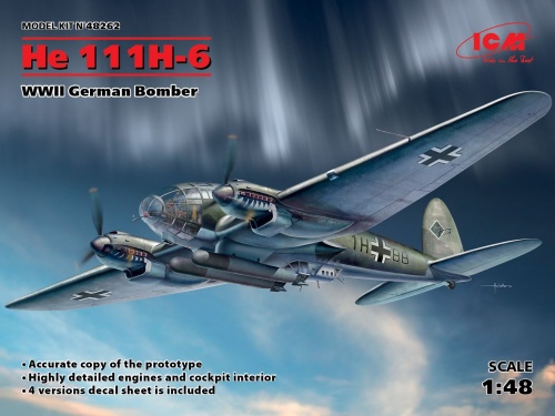 He 111H-6 German WWII bomber 1:48 ICM 48262