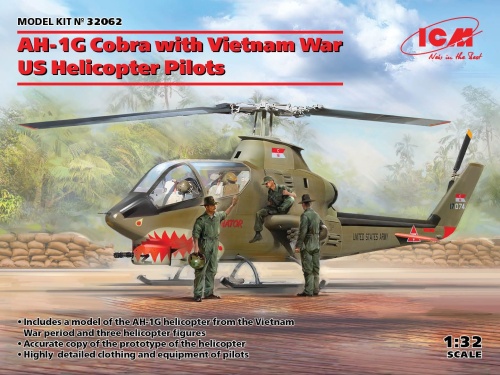 AH-1G Cobra with American helicopter pilots from the Vietnam War 1:32 ICM 32062