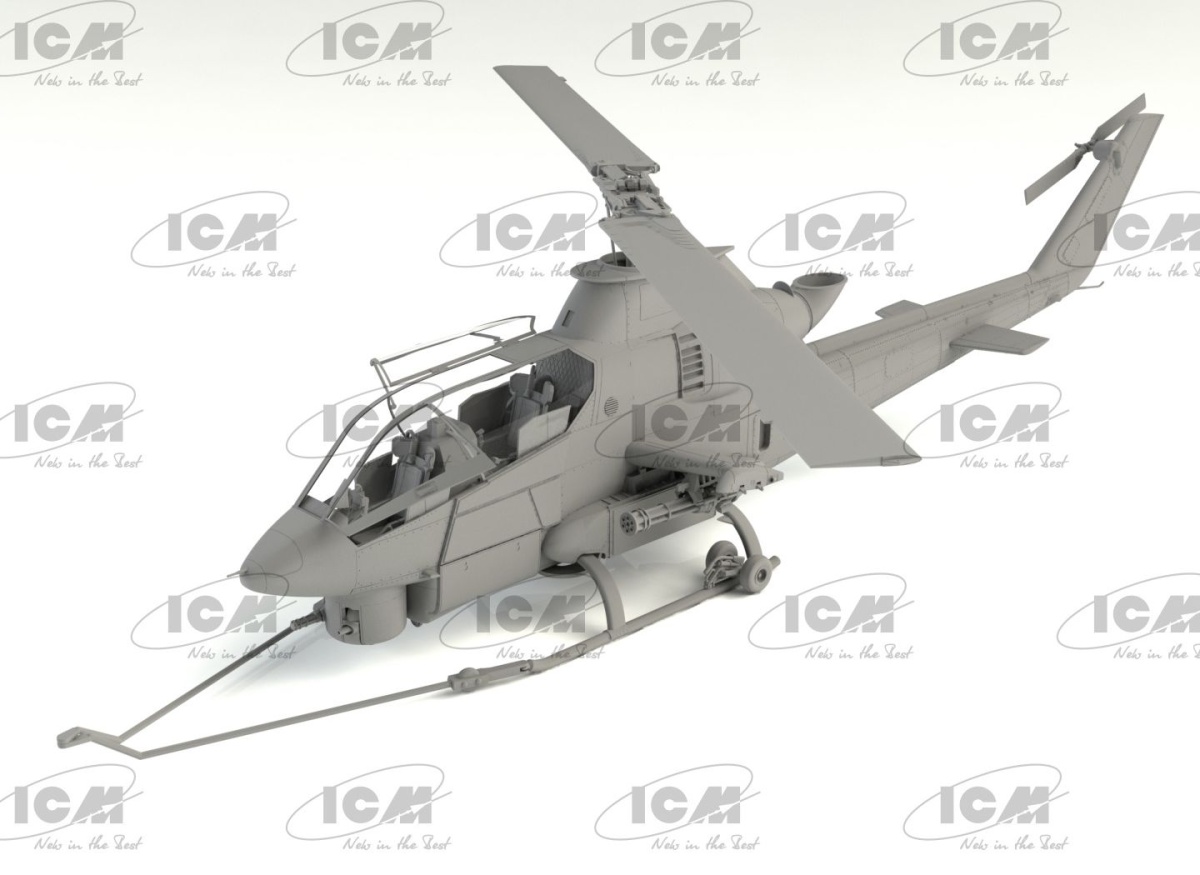 Zdjęcie dodatkowe produktu AH-1G Cobra z amerykańskimi pilotami śmigłowców z wojny w Wietnamie 1:32 ICM 32062