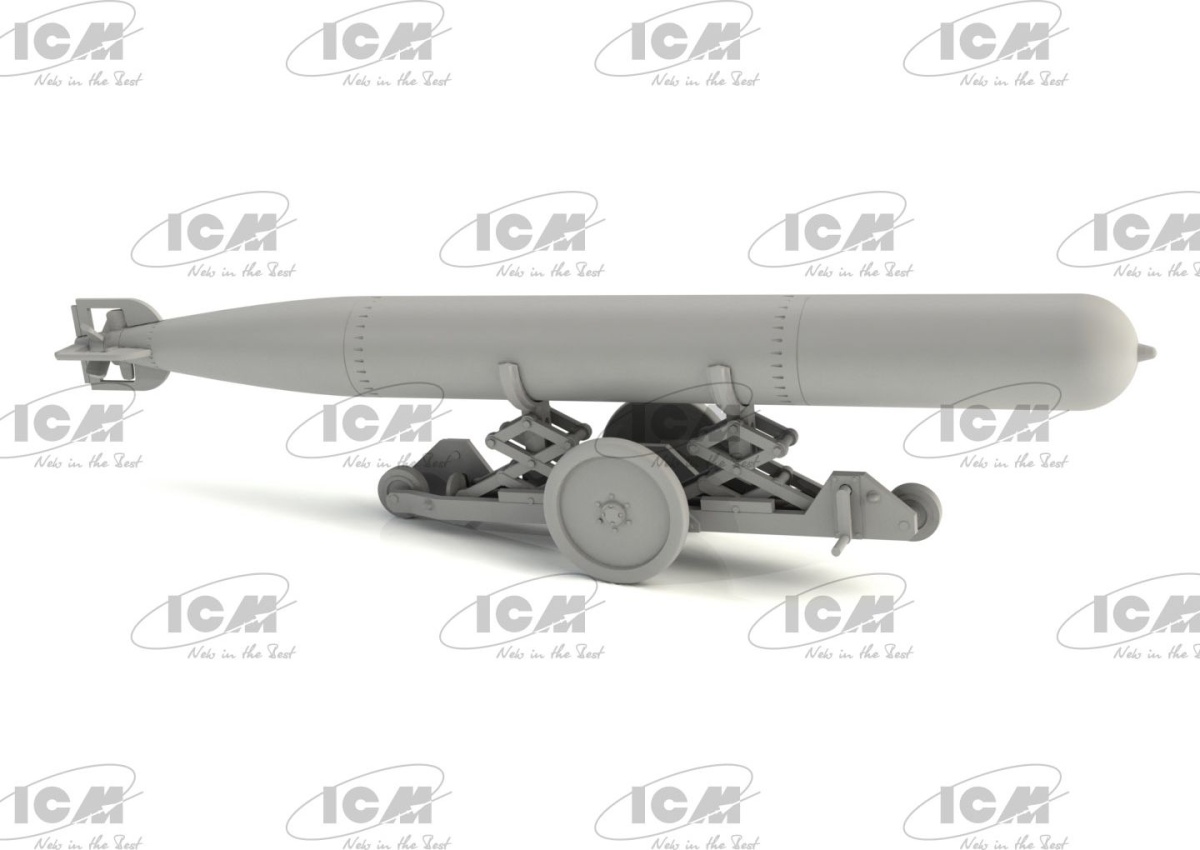 Zdjęcie dodatkowe produktu Brytyjska przyczepa torpedowa z czasów II WŚ 1:48 ICM 48405