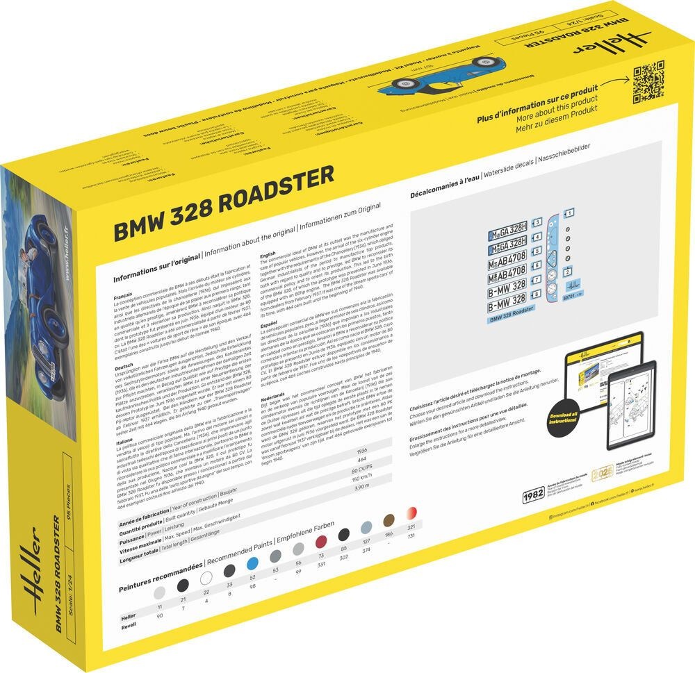 Zdjęcie dodatkowe produktu BMW 328 Roadster 1:24 STARTER KIT Heller 56701