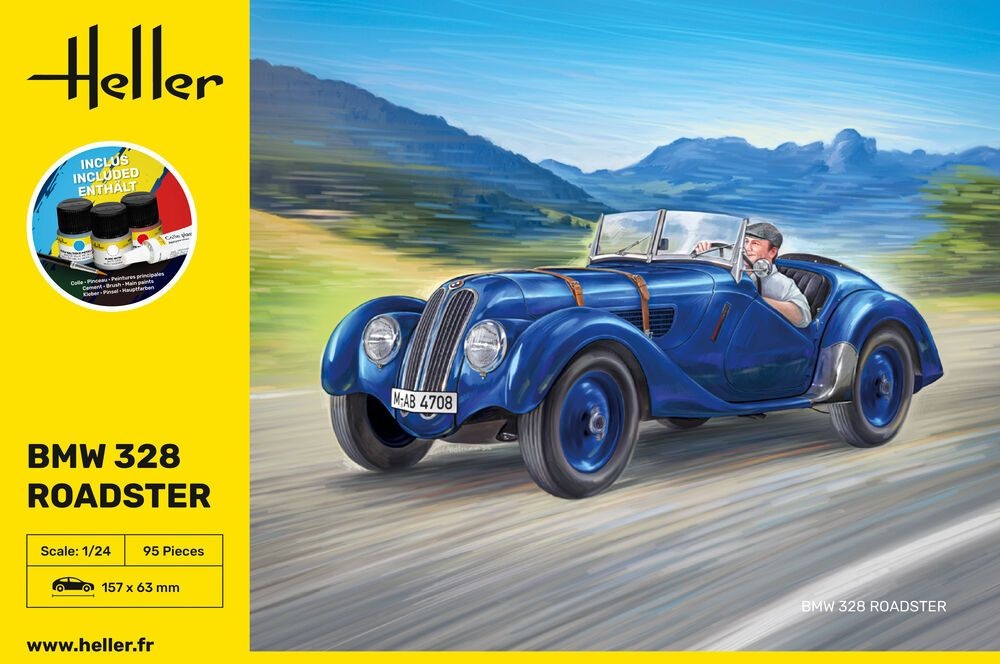 Zdjęcie dodatkowe produktu BMW 328 Roadster 1:24 STARTER KIT Heller 56701