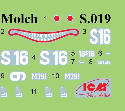 Zdjęcie dodatkowe produktu Niemiecki miniaturowy okręt podwodny typu Molch z okresu II WŚ 1:72 ICM S019