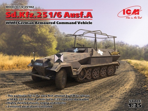 German armored command vehicle Sd.Kfz.251/6 Ausf.A 1:35 ICM 35102