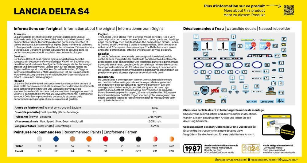Zdjęcie dodatkowe produktu Lancia Delta S4 1:43 Heller 80177