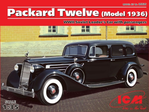 Packard Twelve (model 1936) with passengers (5 figures) 1:35 ICM 35535