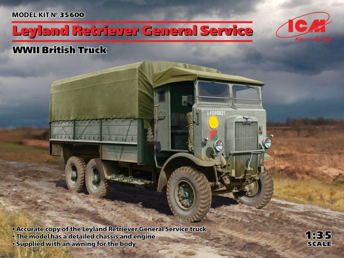 Zdjęcie główne produktu Leyland Retriever General Service brytyjska ciężarówka z 2 WŚ 1:35 ICM 35600