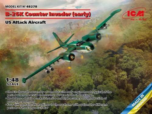 American attack aircraft B-26K Counter Invader (early) 1:48 ICM 48278