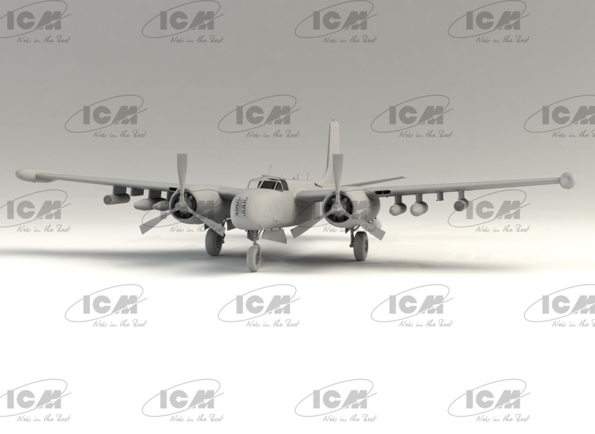 Zdjęcie dodatkowe produktu Amerykański samolot szturmowy B-26K Counter Invader (wczesny) 1:48 ICM 48278