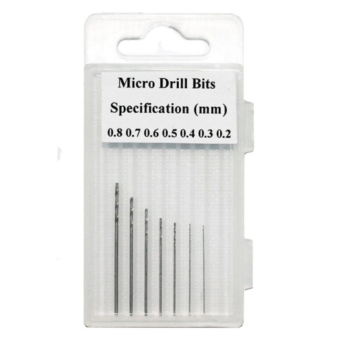 Mini drills from 0.2mm to 0.8mm (7pcs) Fine Art 520